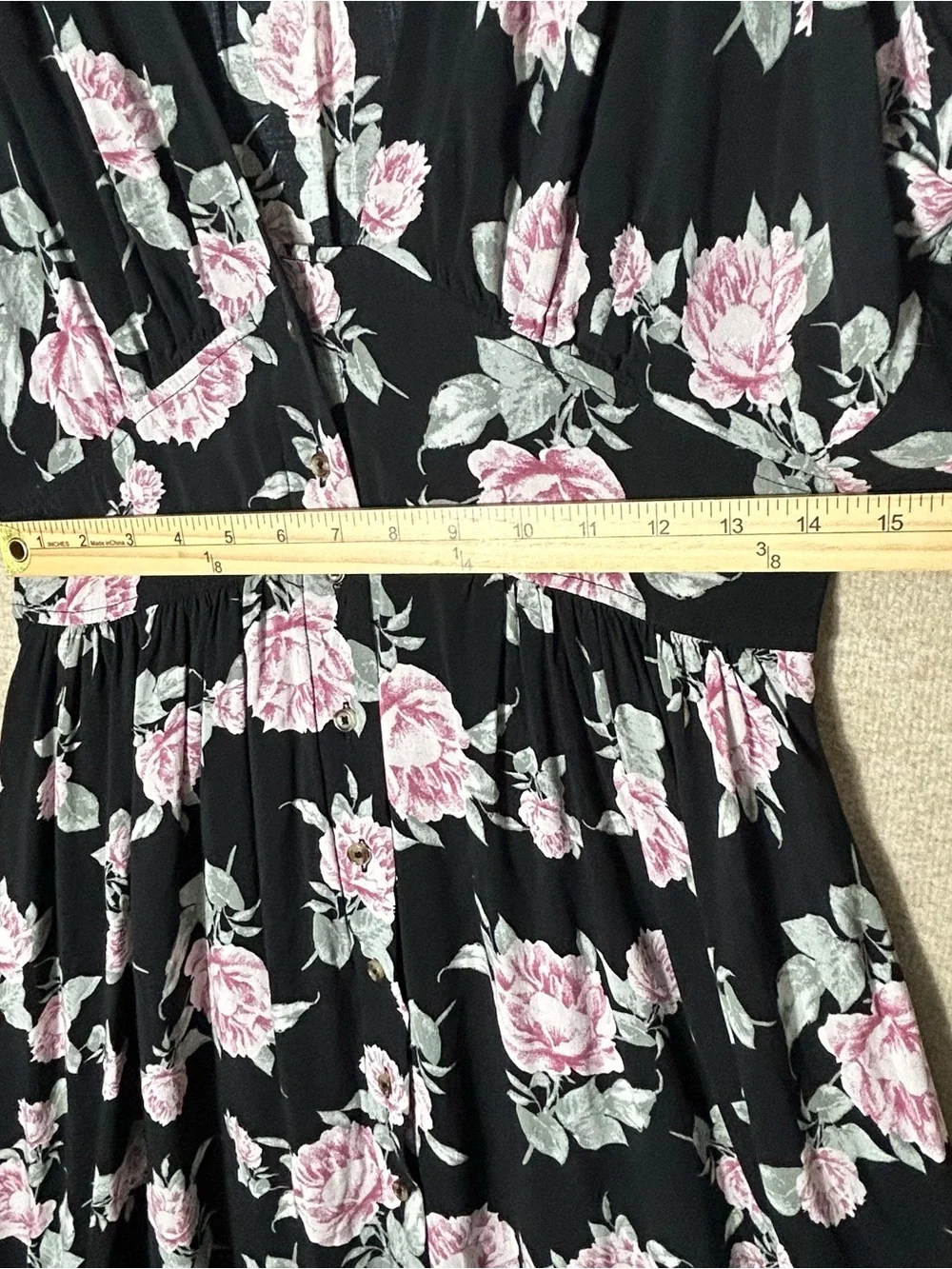 Free People Love My Life Dress Womens Medium Floral Cottage Button Up Flare Midi